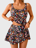 Emoswims - Tankini Swimsuit for Women Tummy Control Two Piece Bathing Suit High Waisted Tank Top with Swim Skirt