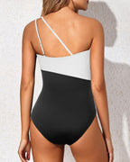 Emoswims - One Shoulder One Piece Swimsuit for Women Tummy Control Bathing Suits