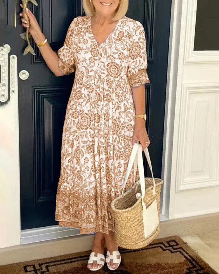 Keisha | Vestido Floral con Escote en V