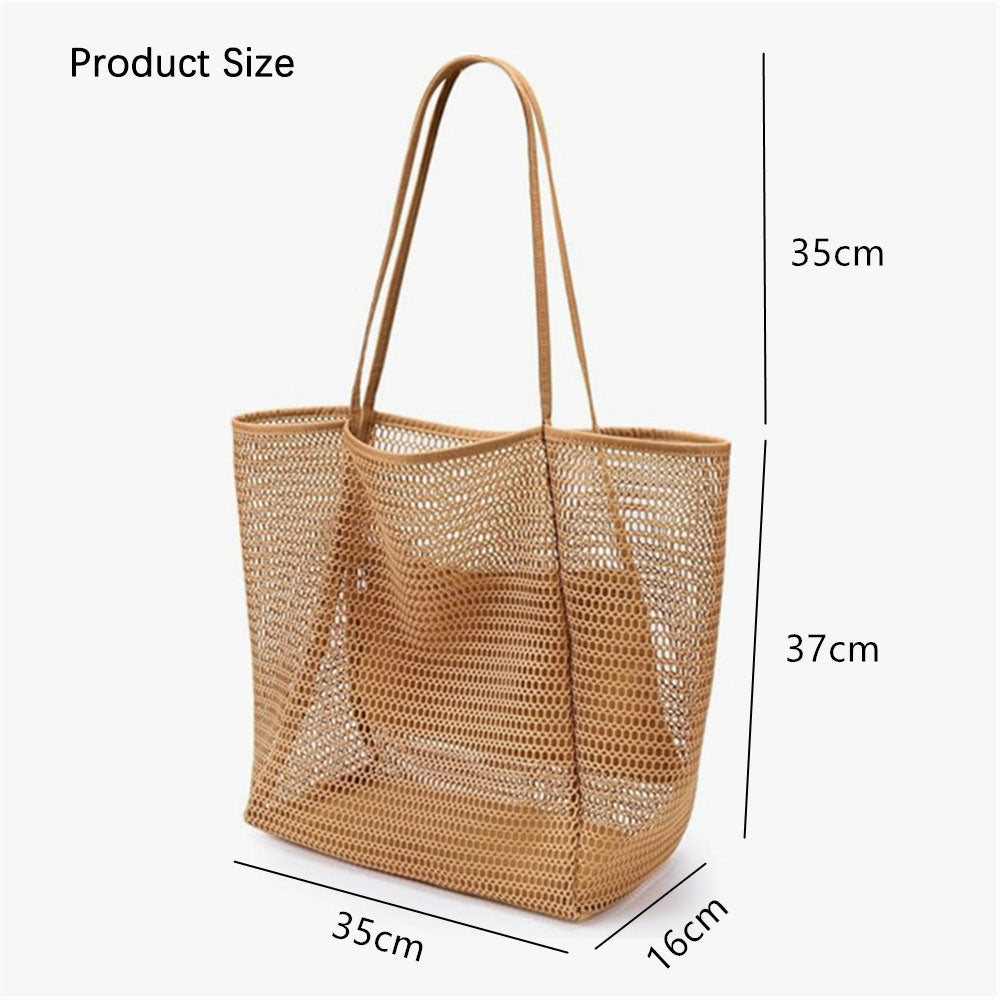 Emoswims - Women's Swimming Beach Bag Portable One Shoulder Storage Bag Crossbody Bag Versatile Mesh Bag