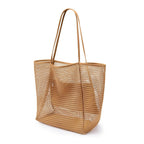 Emoswims - Women's Swimming Beach Bag Portable One Shoulder Storage Bag Crossbody Bag Versatile Mesh Bag