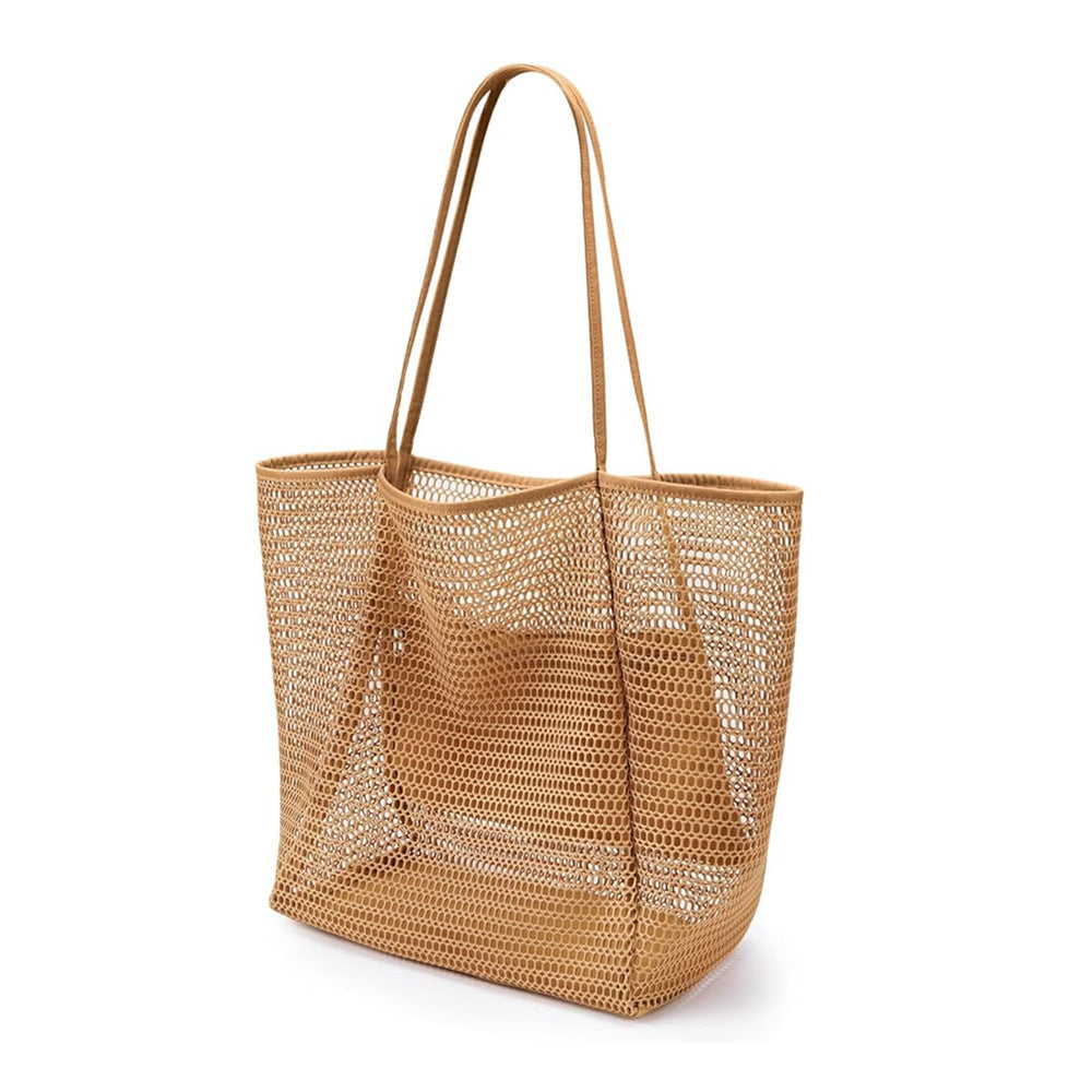 Emoswims - Women's Swimming Beach Bag Portable One Shoulder Storage Bag Crossbody Bag Versatile Mesh Bag
