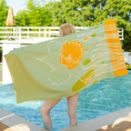 Emoswims - Double Sided Velvet Beach Towel For Seaside Swimming Quick Drying Bath Towel