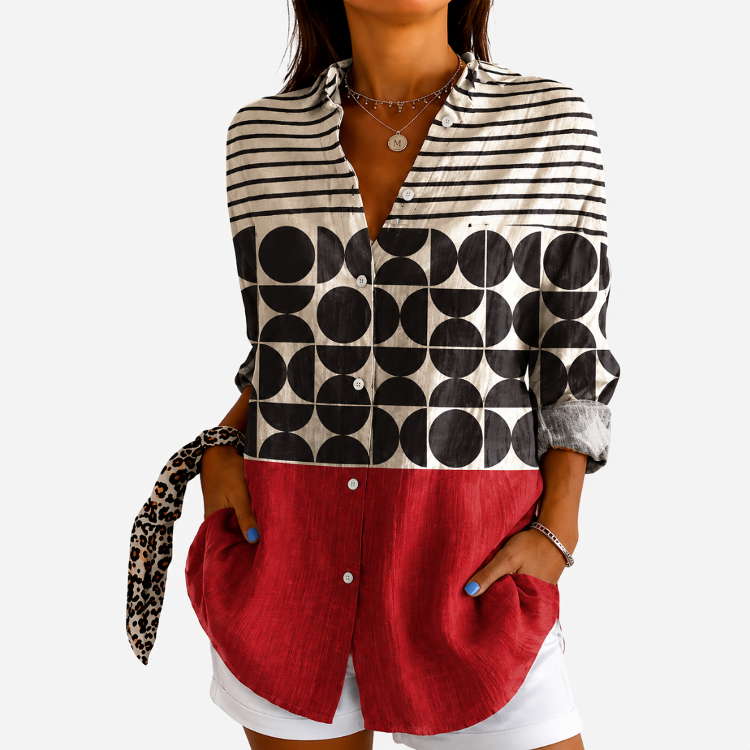 Blusa Colorblock Encanto Retro