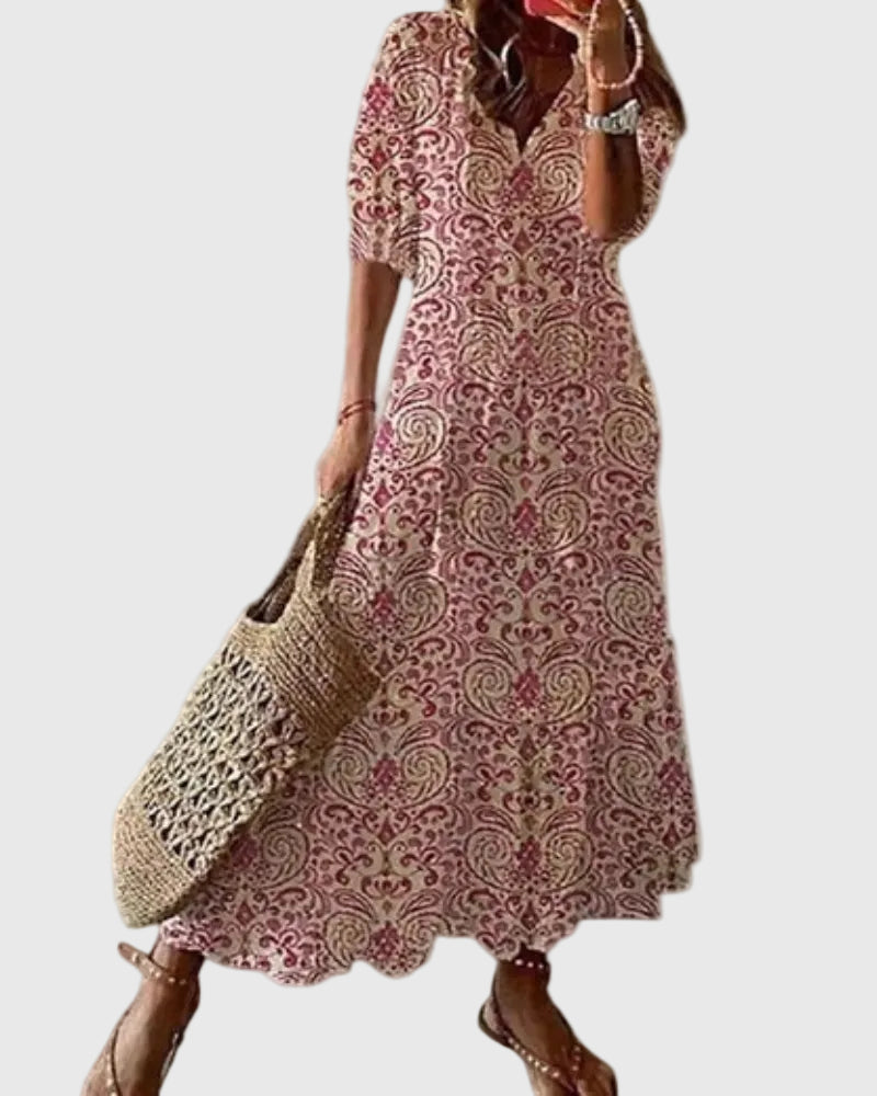 Amalia | Vestido Maxi Boho Vintage de Verano