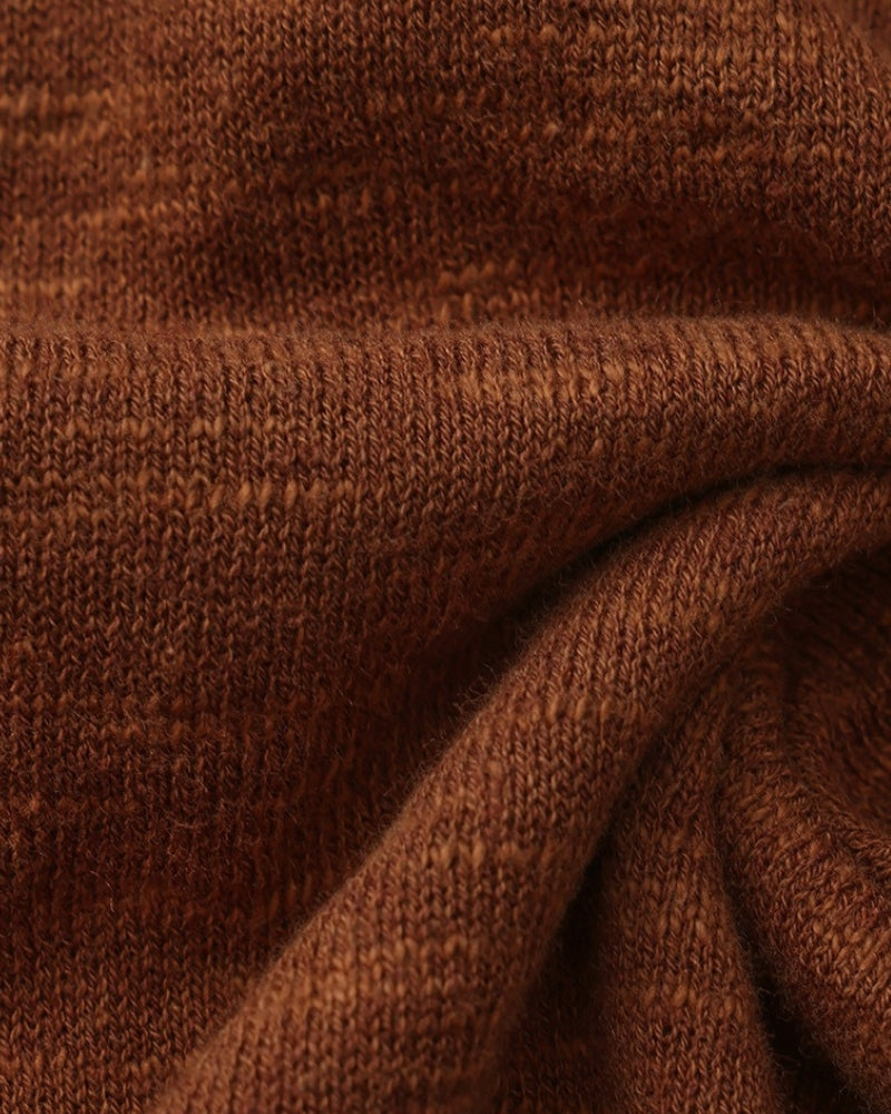 Camiseta básica de cuello redondo de algodón y lino