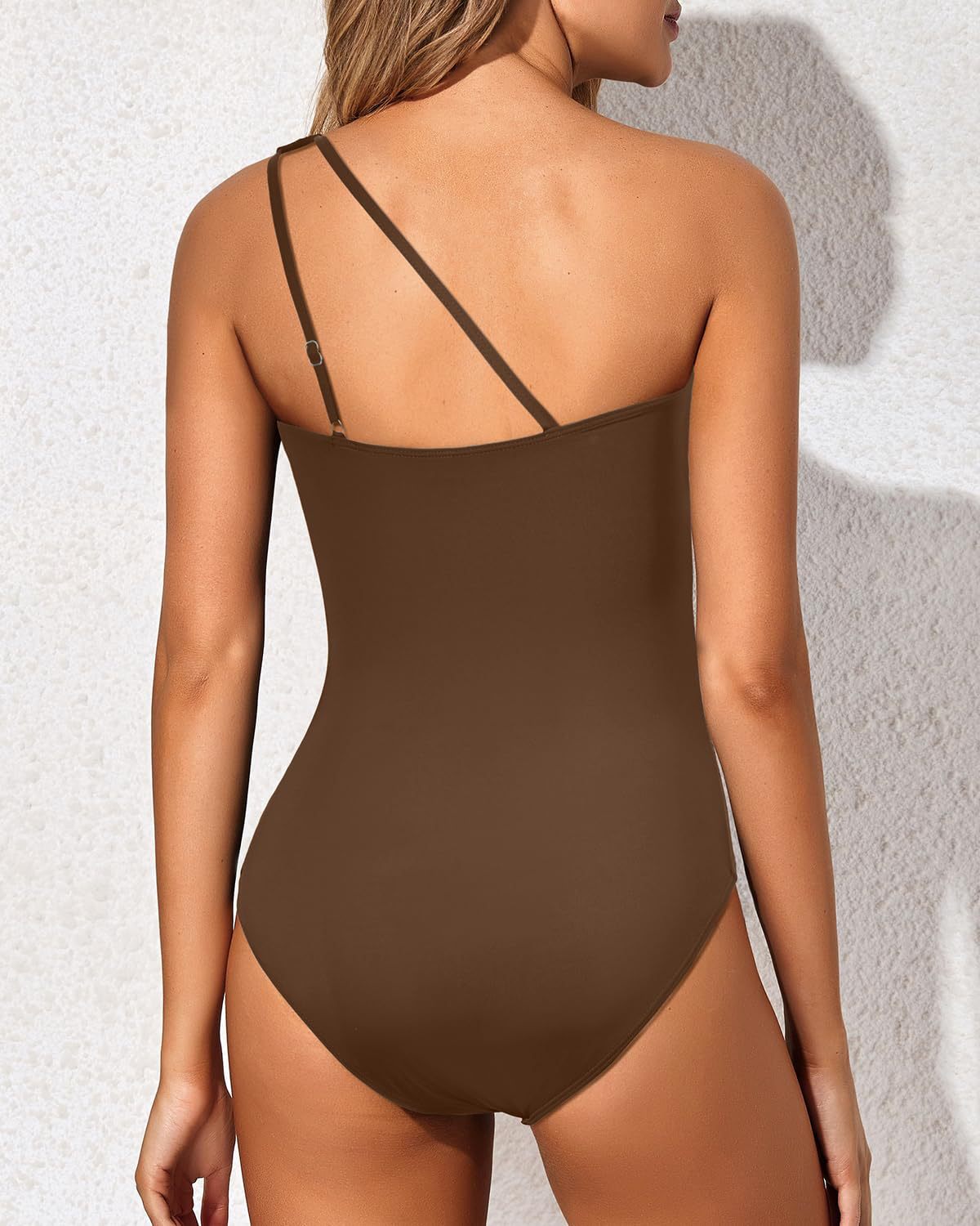 Emoswims - One Shoulder One Piece Swimsuit for Women Tummy Control Bathing Suits