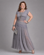 Virelune | Conjunto de top corto drapeado y falda maxi plisada