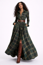 VESTIDO A CUADROS CON CINTURÓN