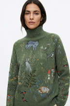 JERSEY  CUELLO ALTO ESTAMPADO