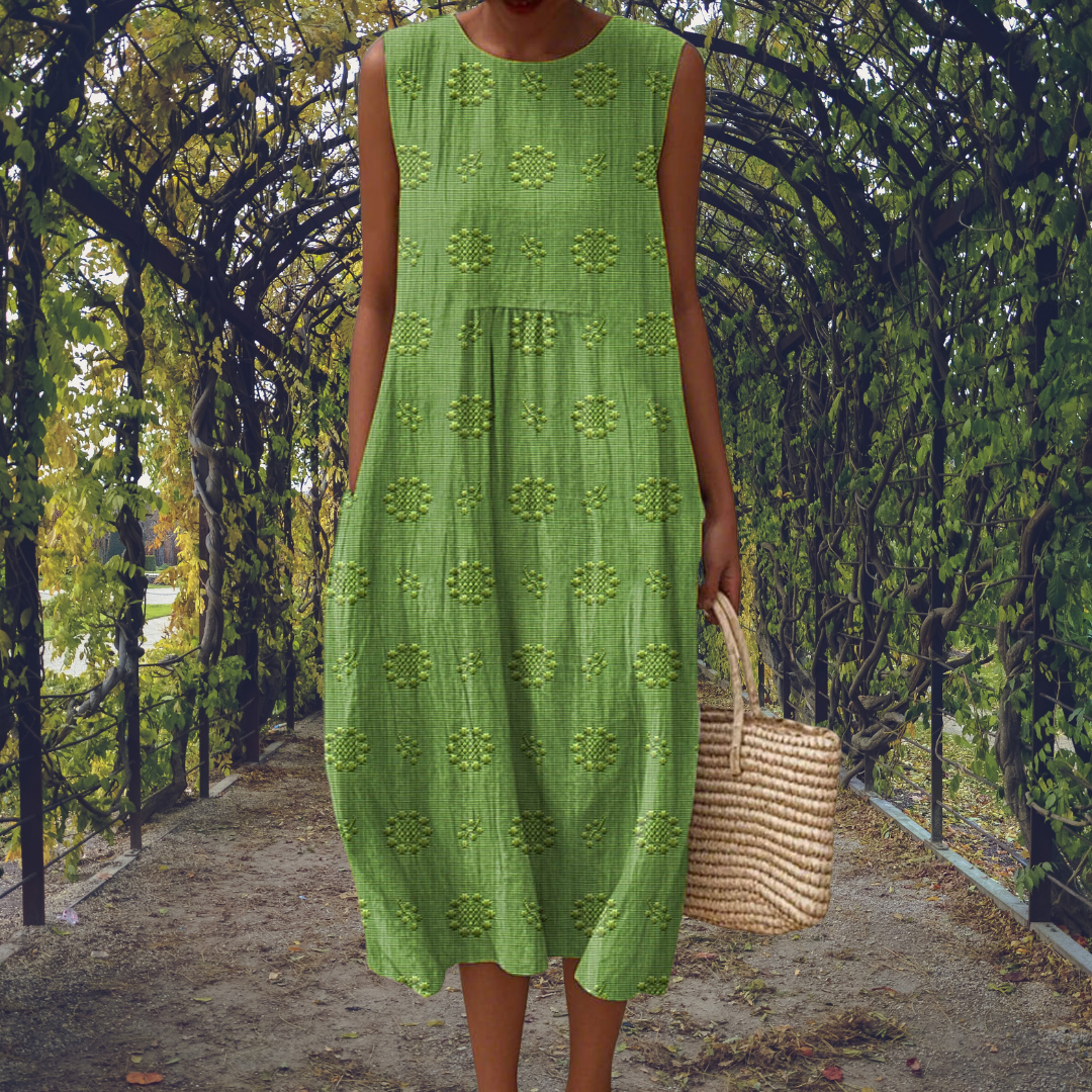 Aikaterini | Vestido Sin Mangas Elegante con Bolsillos