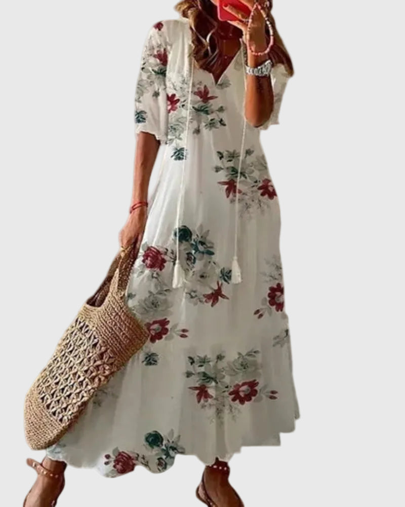 Ramona | Vestido largo de verano de estilo boho vintage