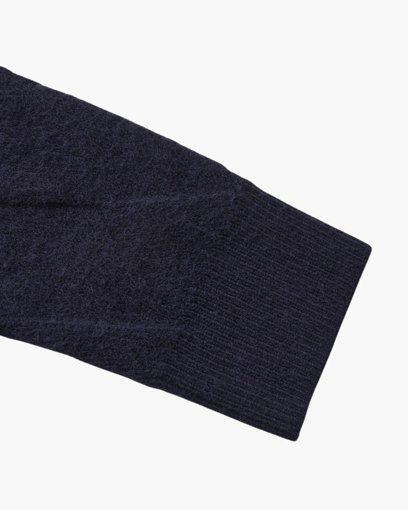 Jersey de cuello redondo con tejido de diamantes