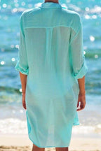 Emoswims - Navy Pocket Long Sleeve Cover Up