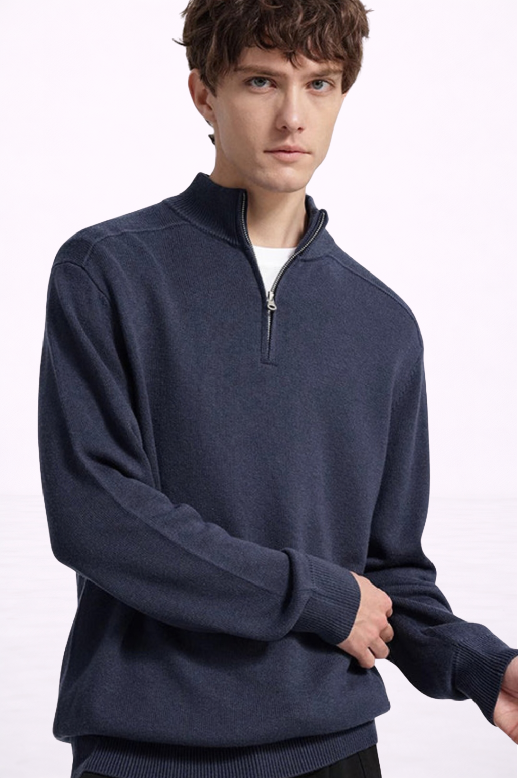 JERSEY DE LANA MERINO CON CREMALLERA