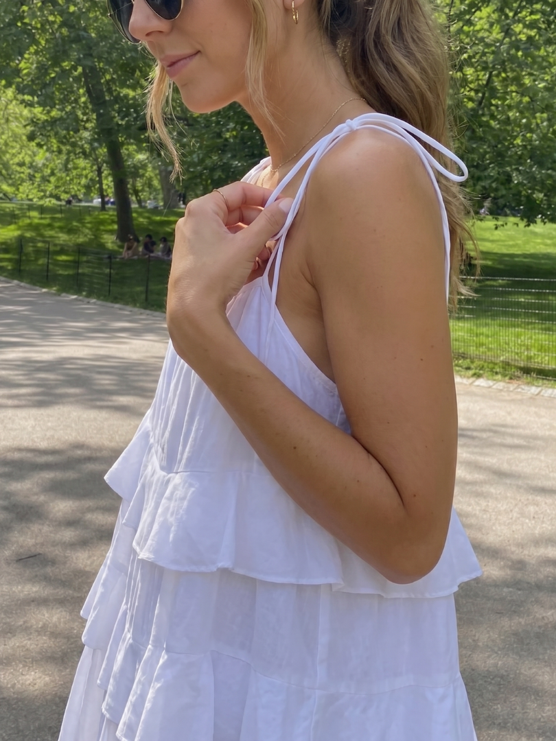 Sowan | Vestido corto con volantes en capas y silueta relajada