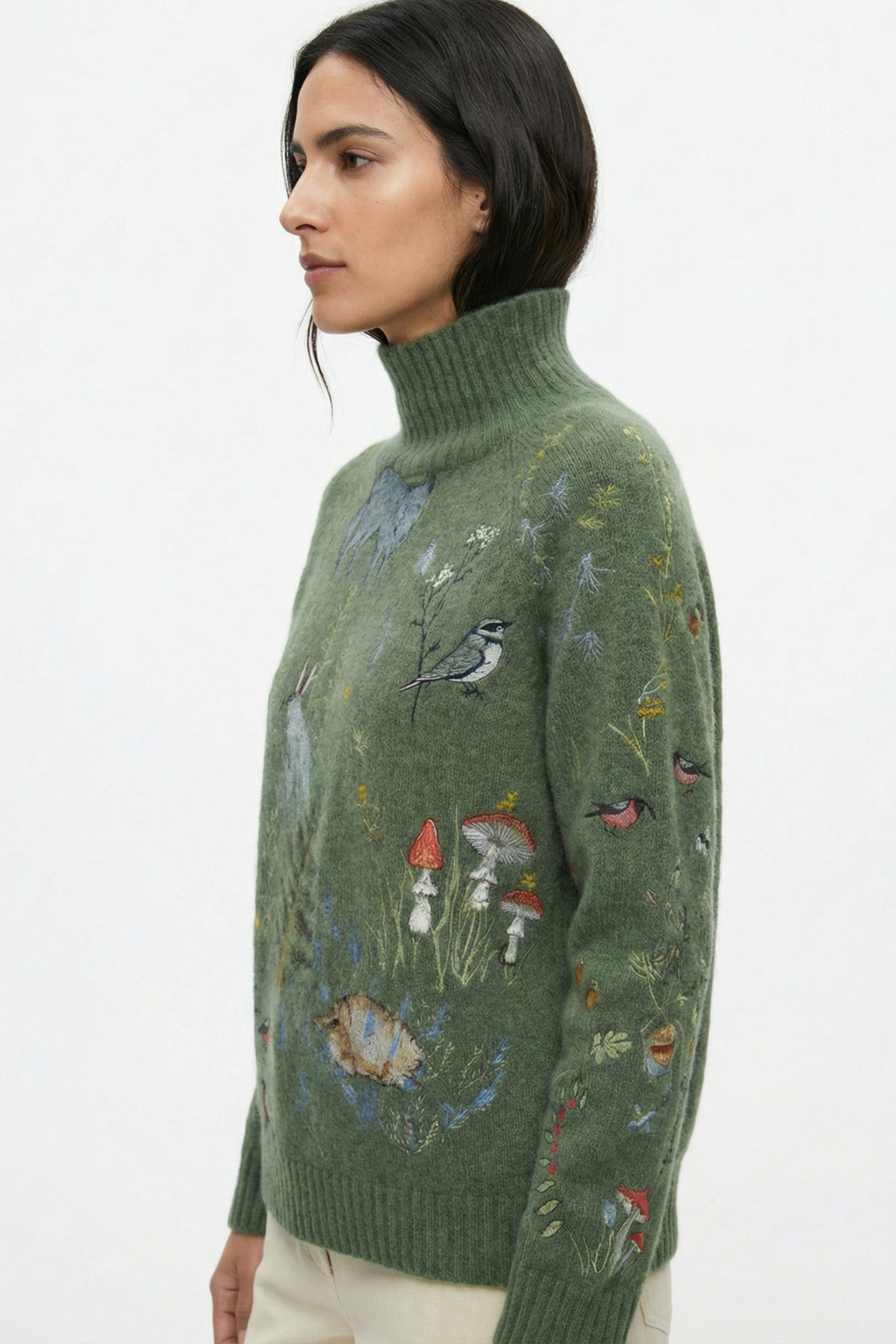 JERSEY  CUELLO ALTO ESTAMPADO