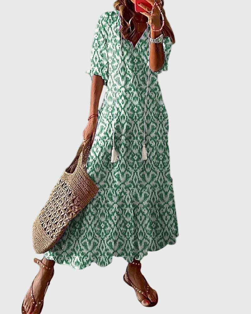 Ramona | Vestido largo de verano de estilo boho vintage