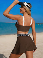 Emoswim - Women's Tankini Swimsuits Two Piece Bathing Suit Modest Swim Skirt Sports Swim Suits