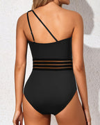 Emoswims - One Shoulder One Piece Swimsuit for Women Tummy Control Bathing Suits