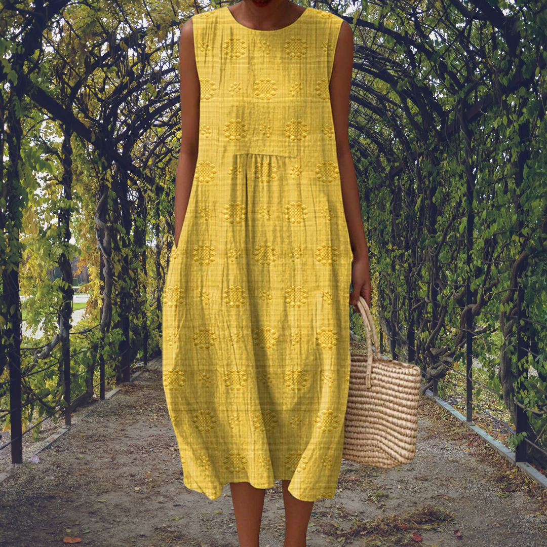Courtney | Elegante vestido sin mangas con bolsillos