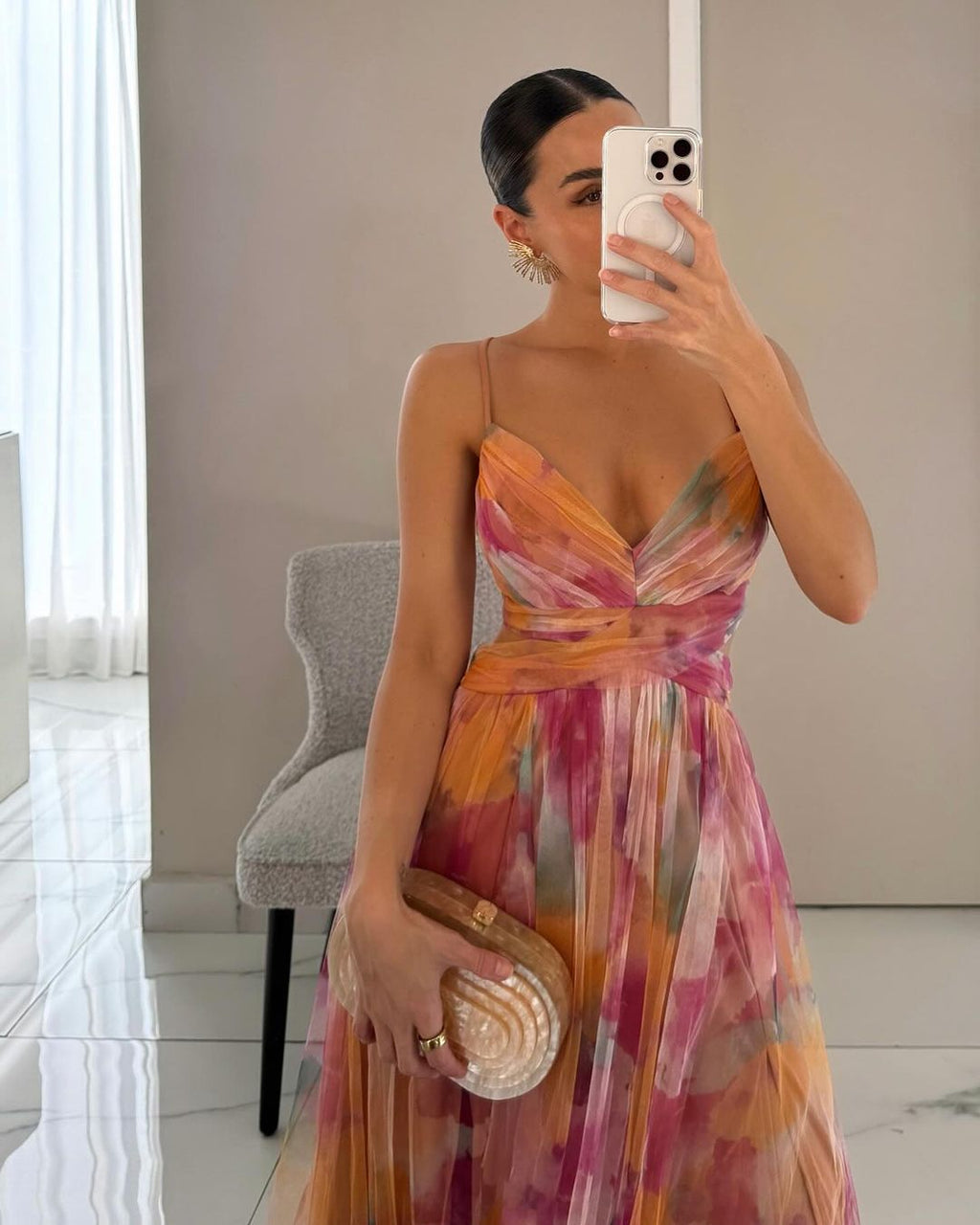 Gabriel Moreno| Vestido Maxi Elegancia Floral