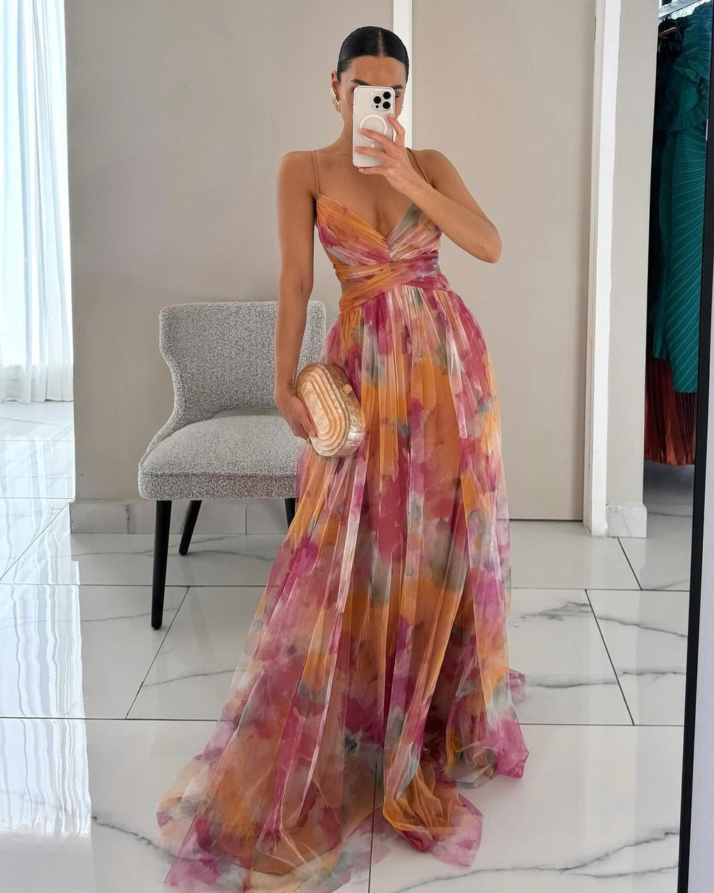 Gabriel Moreno| Vestido Maxi Elegancia Floral