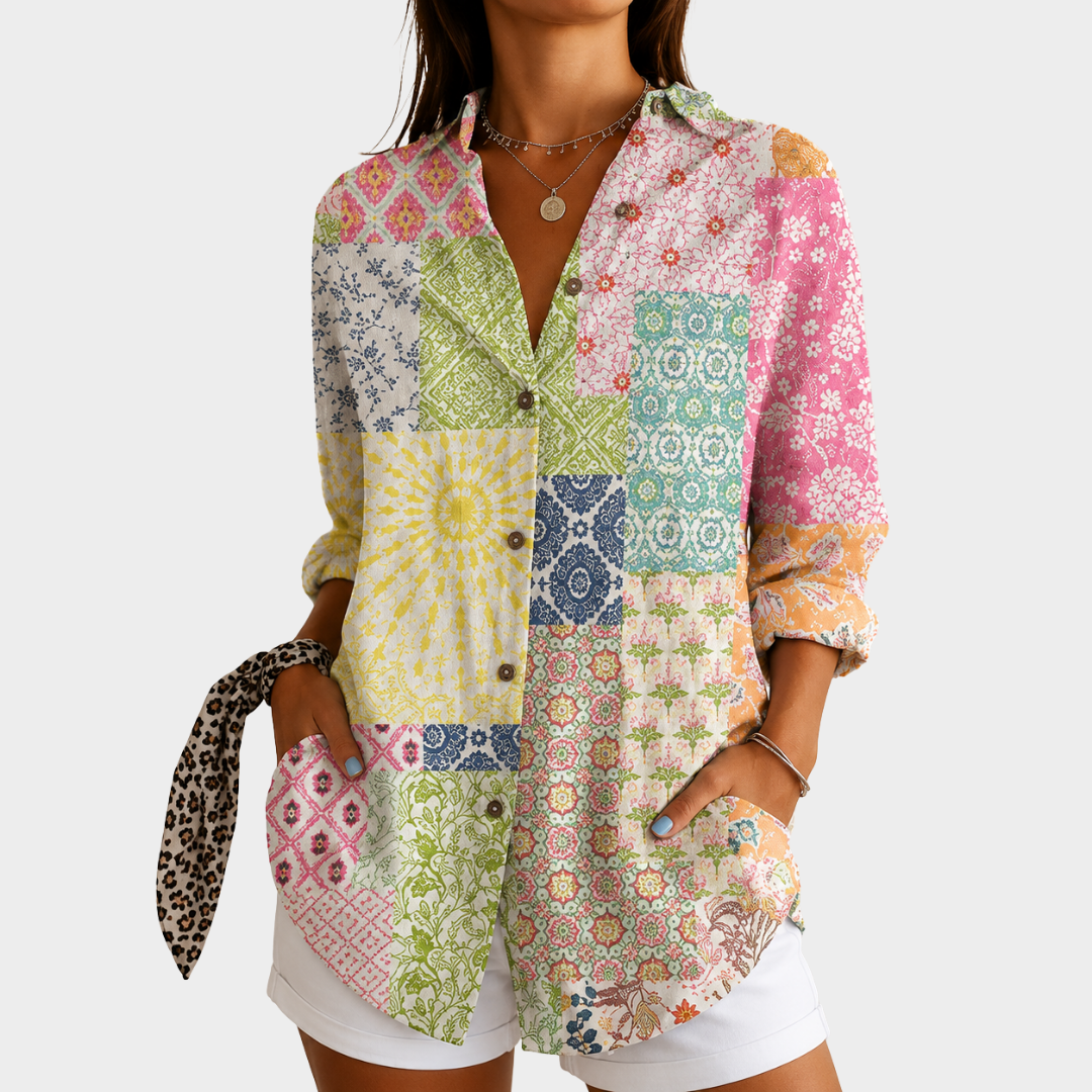 Blusa Jardín Patchwork Soleado