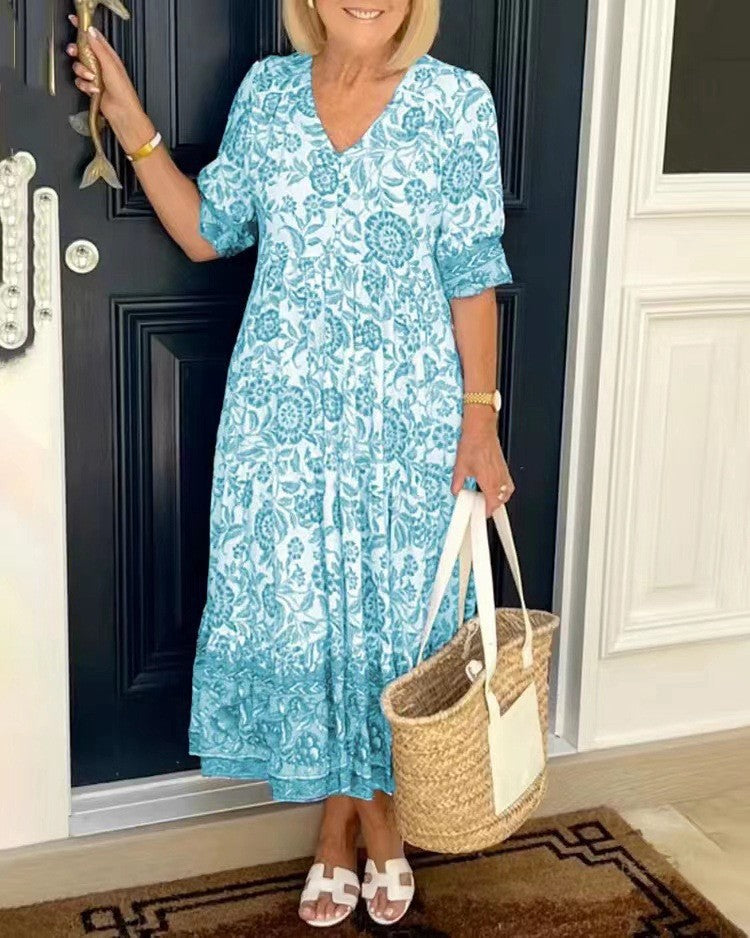 Keisha | Vestido Floral con Escote en V