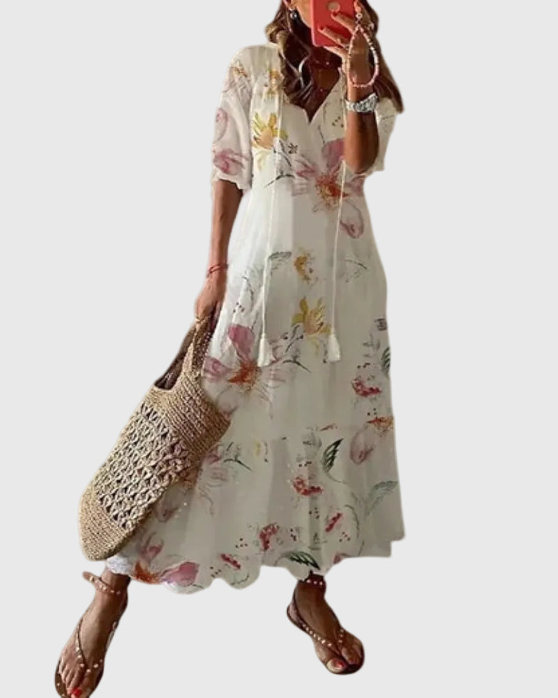 Ramona | Vestido largo de verano de estilo boho vintage
