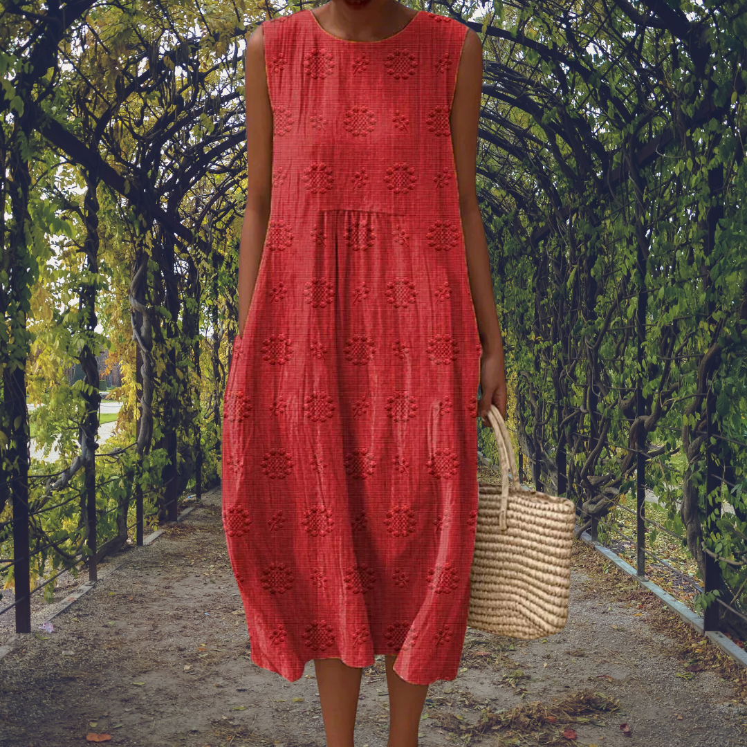 Courtney | Elegante vestido sin mangas con bolsillos