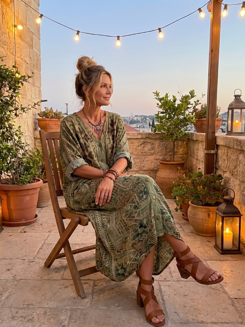 Aleta | Vestido Midi Oversized con Botonadura y Bolsillos