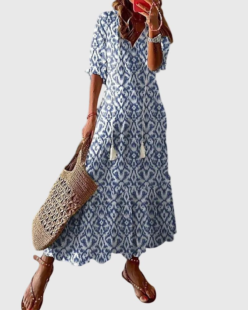 Amalia | Vestido Maxi Boho Vintage de Verano