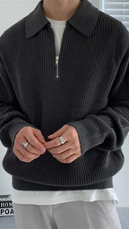 JERSEY NEGRO DE PUNTO ELEGANTE