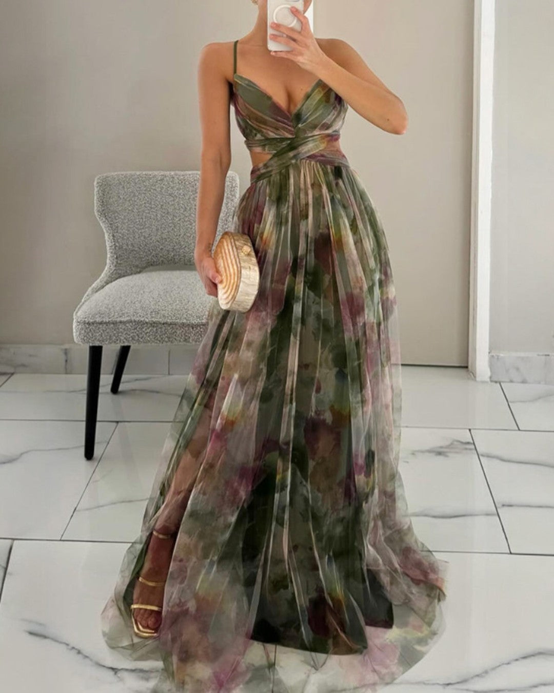 Gabriel Moreno| Vestido Maxi Elegancia Floral