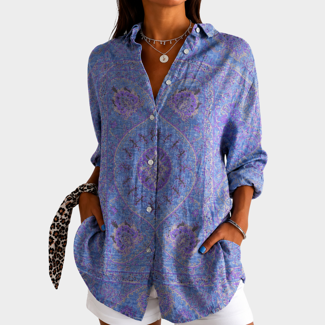 Blusa Gracia Mosaico Lavanda
