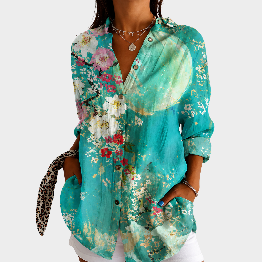 Blusa Floral Luz de Luna Costera