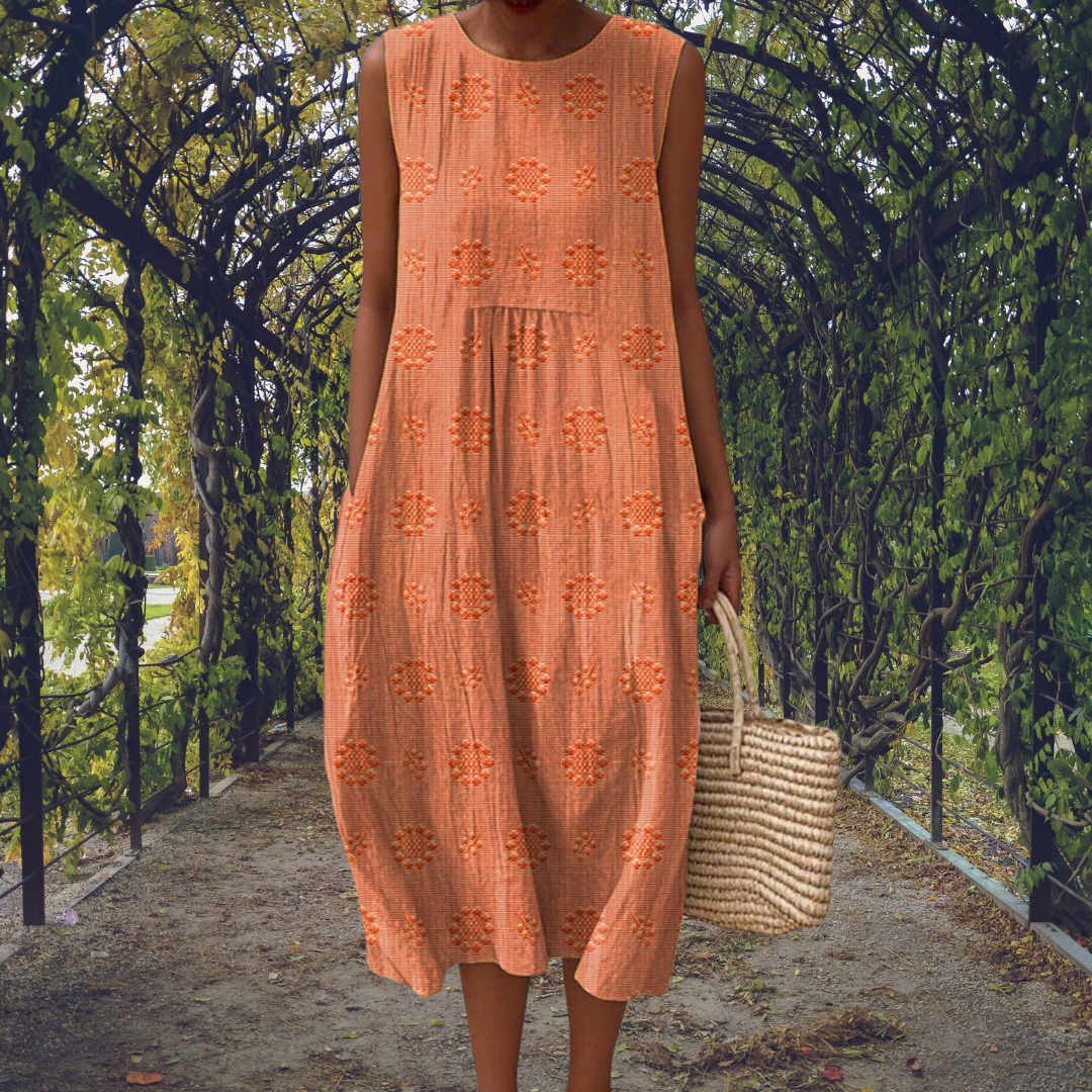 Courtney | Elegante vestido sin mangas con bolsillos