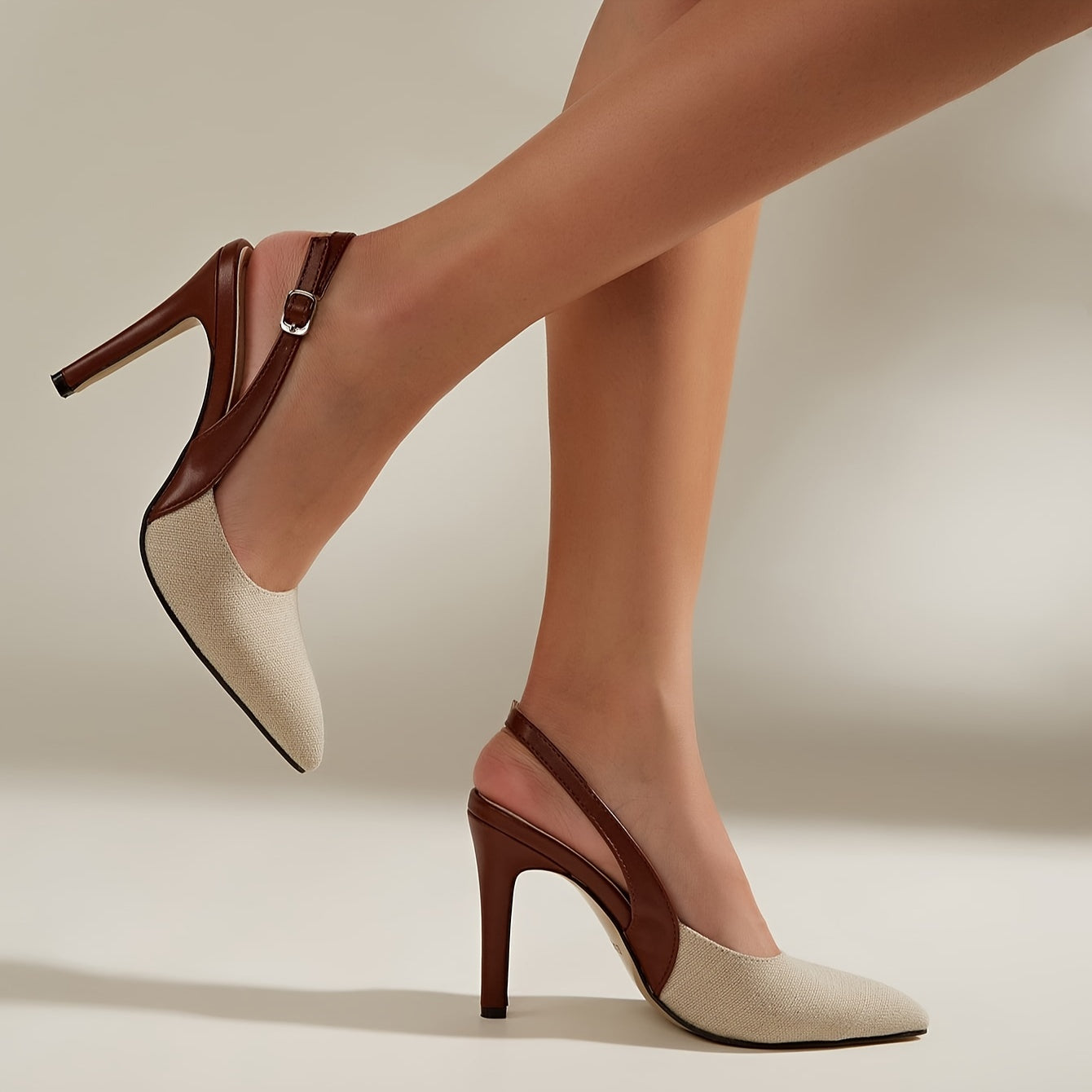 Gemini ha dicho Amélie™ | Zapatos de tacón con talón abierto y detalles en contraste