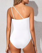 Emoswims - One Shoulder One Piece Swimsuit for Women Tummy Control Bathing Suits