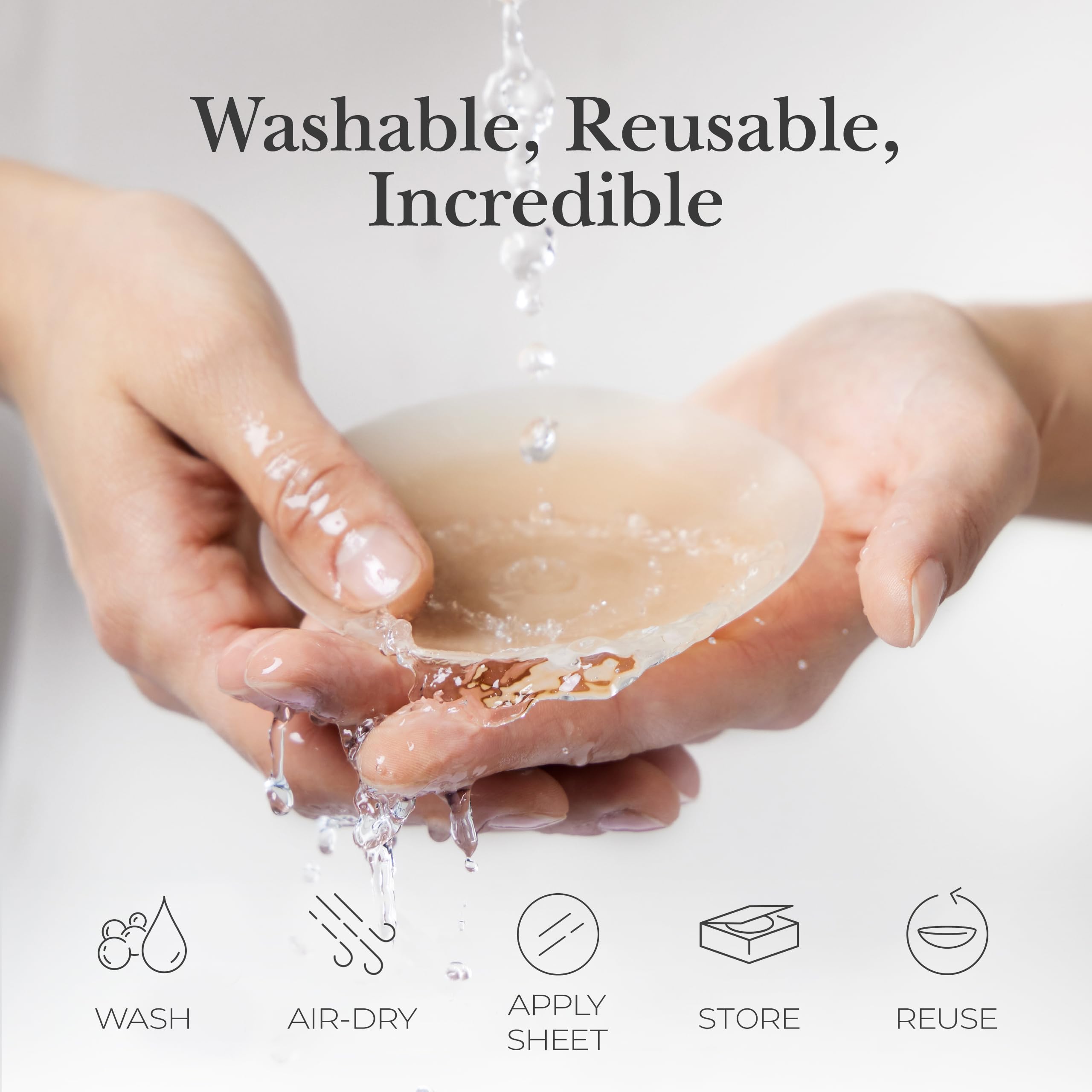 Emoswims - Nipple Cover Sticky Adhesive Silicone Nipple Pasties Reusable Pasty Nipple Covers for Women with Travel Box