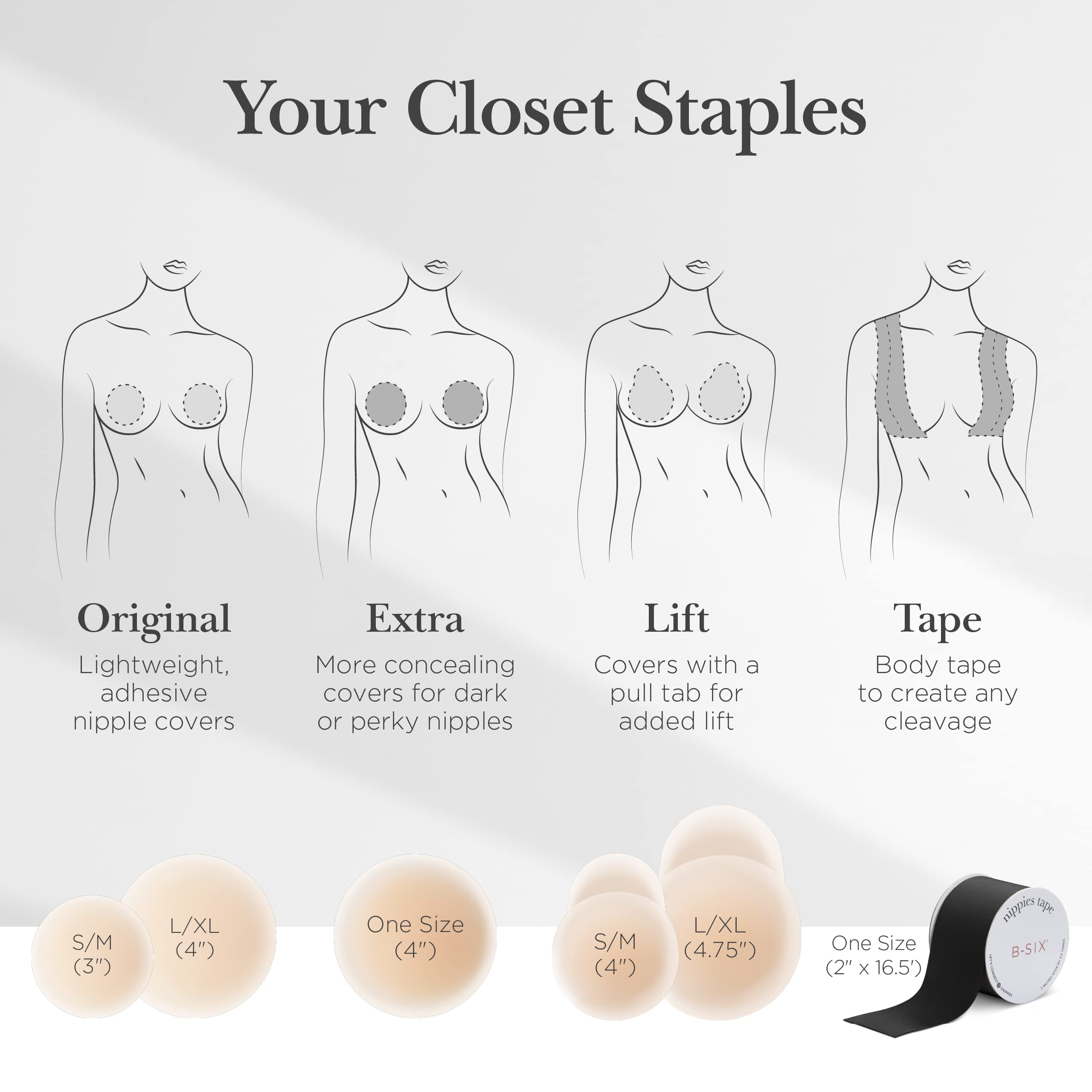 Emoswims - Nipple Cover Sticky Adhesive Silicone Nipple Pasties Reusable Pasty Nipple Covers for Women with Travel Box