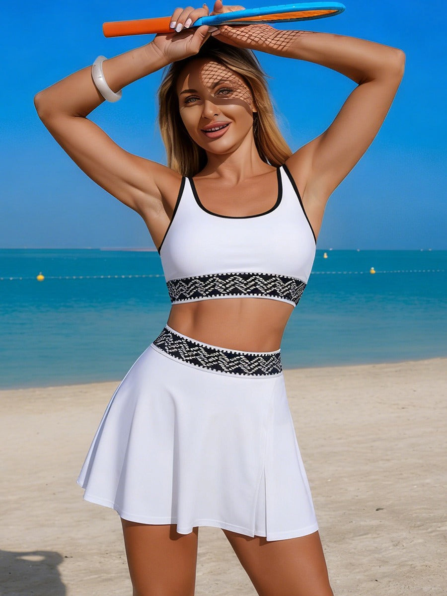 Emoswim - Women's Tankini Swimsuits Two Piece Bathing Suit Modest Swim Skirt Sports Swim Suits