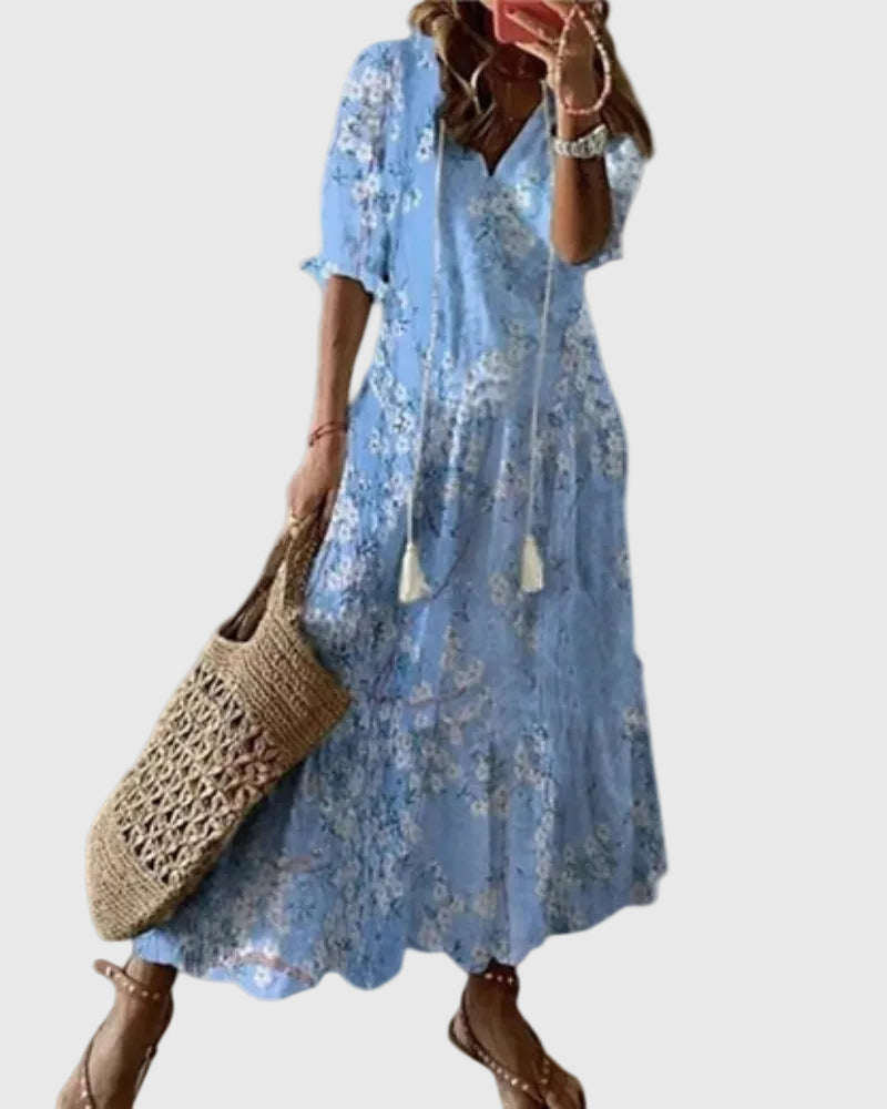 Ramona | Vestido largo de verano de estilo boho vintage