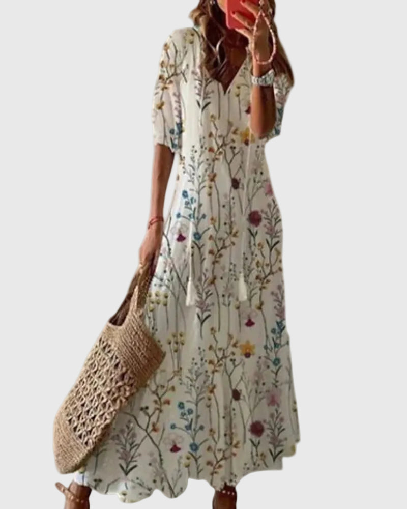 Ramona | Vestido largo de verano de estilo boho vintage