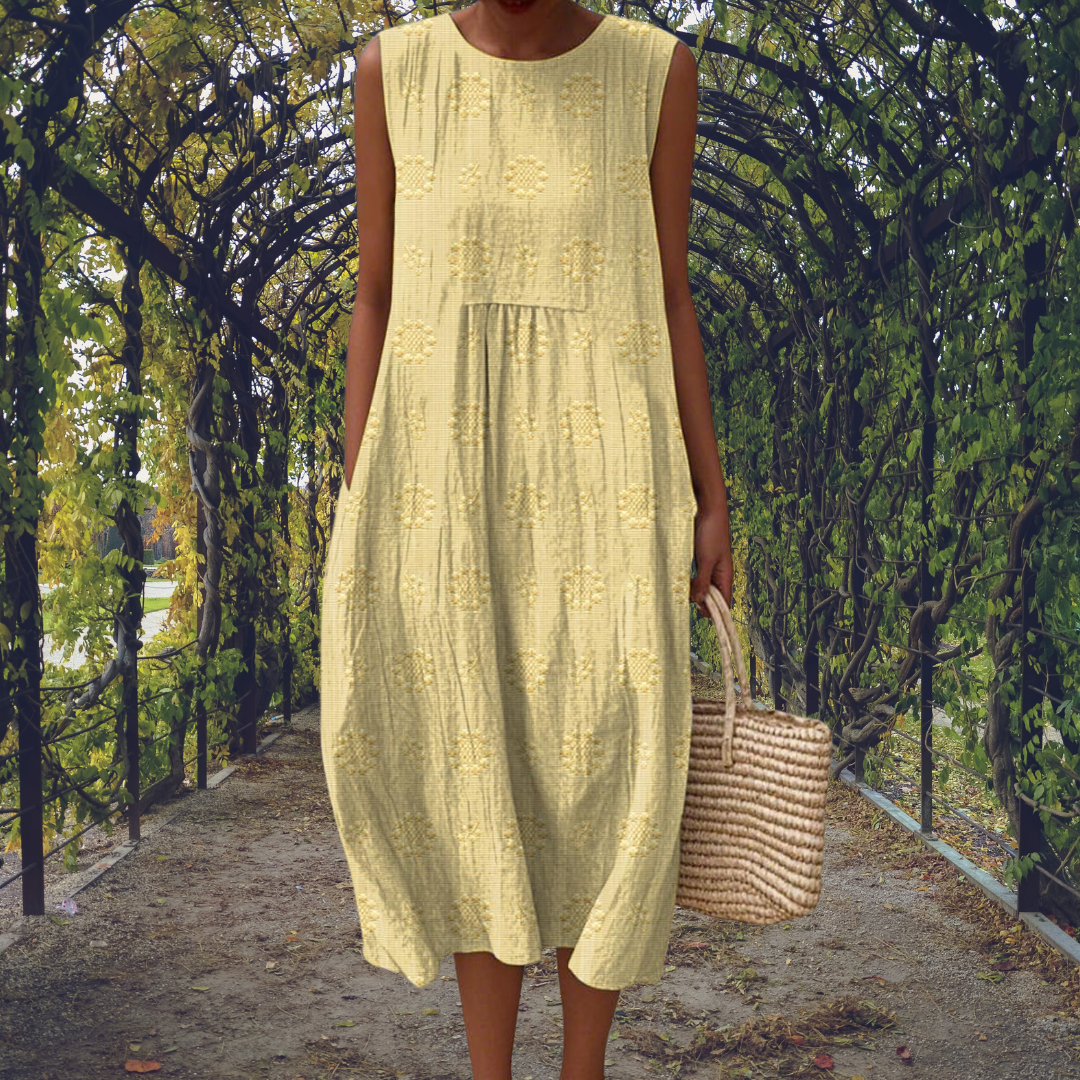 Courtney | Elegante vestido sin mangas con bolsillos
