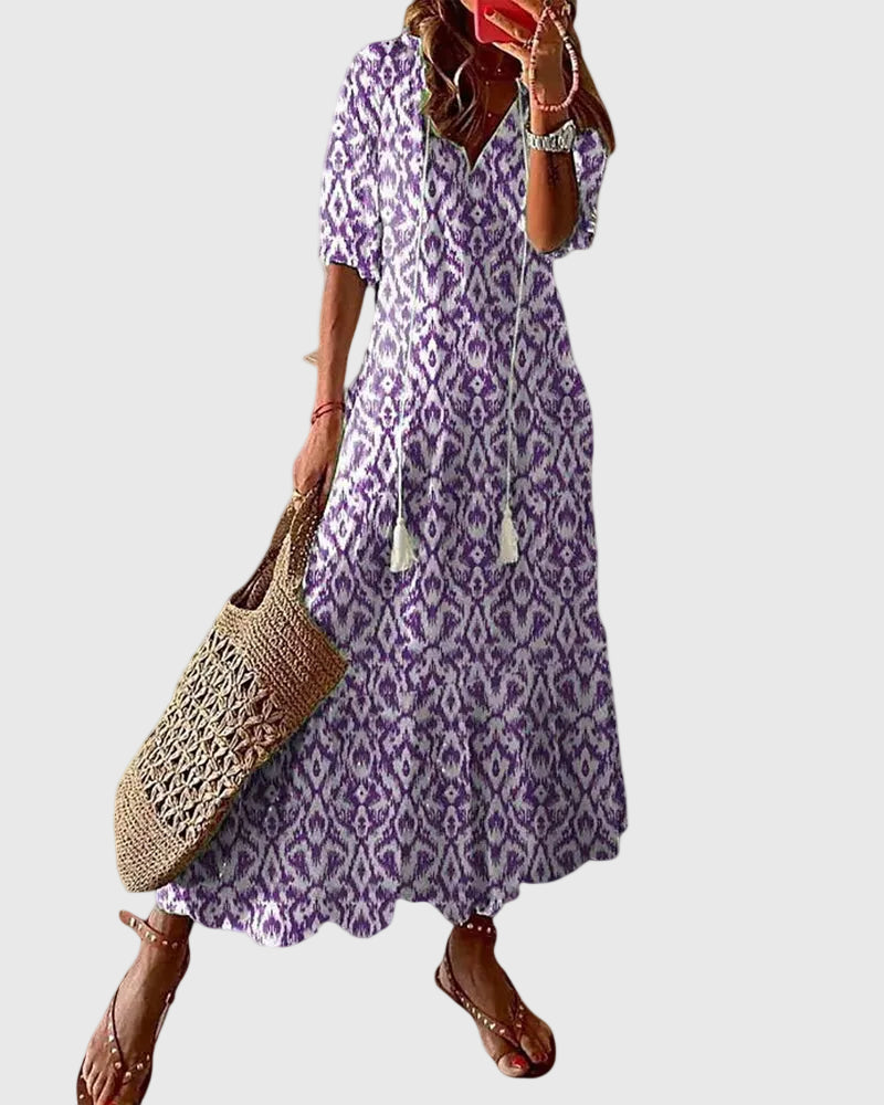 Ramona | Vestido largo de verano de estilo boho vintage