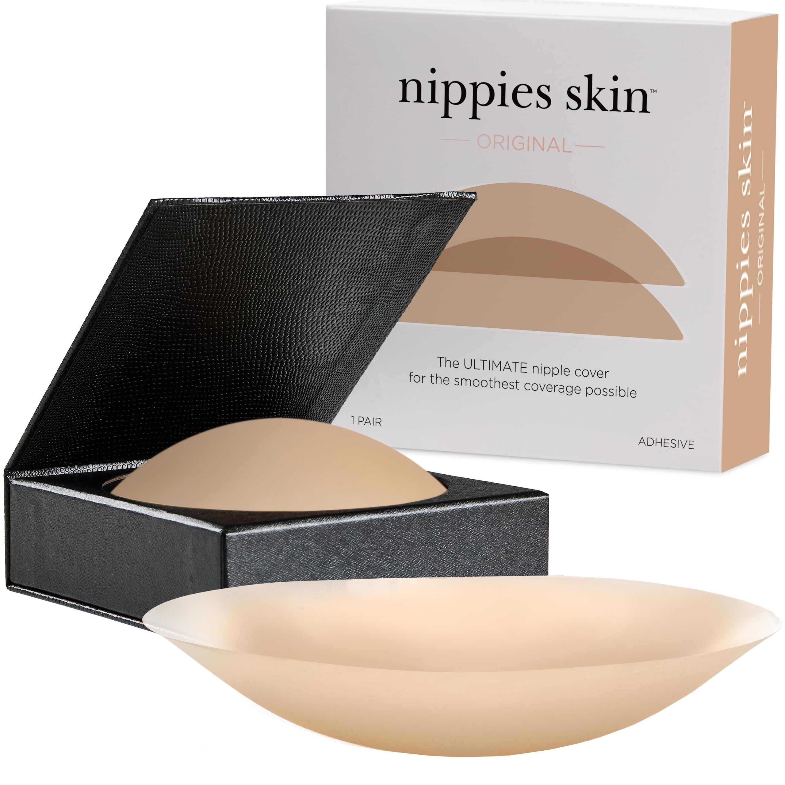 Emoswims - Nipple Cover Sticky Adhesive Silicone Nipple Pasties Reusable Pasty Nipple Covers for Women with Travel Box