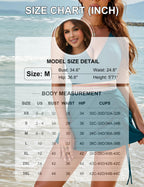 Emoswims - Women One Piece Swim Dress Tummy Control Swimsuits Slimming Color Block Drawstring Bathing Suit