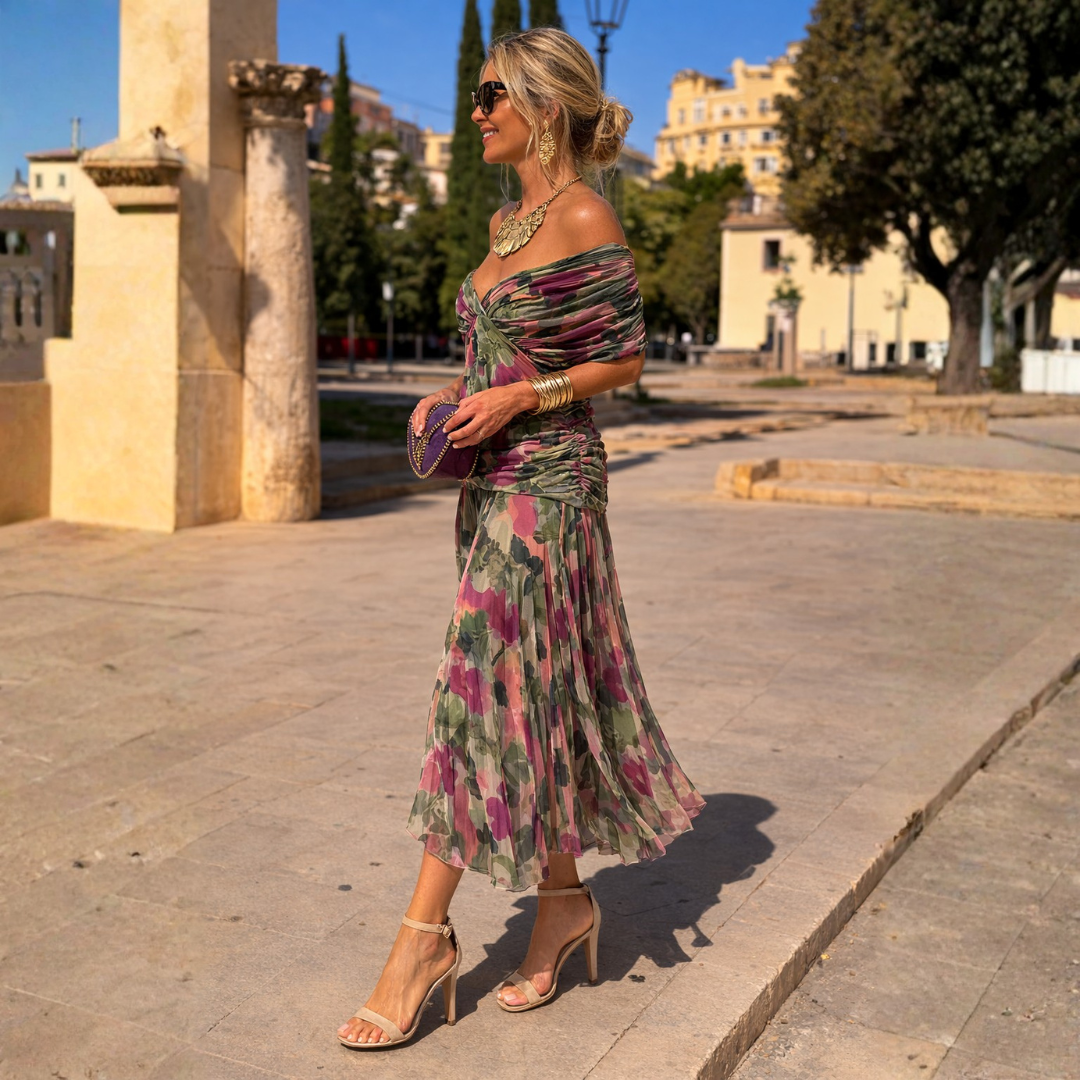 Lydia | Vestido Maxi con Hombros al Descubierto